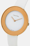 Calvin Klein Chic White Dial White Leather Strap Watch for Women - K7N236K2 Buy Now By Calvin Klein
