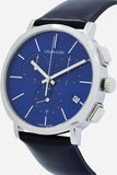 Calvin Klein Chronograph Blue Dial Black Leather Strap Watch for Men - K8Q371CN Buy Now By Calvin Klein