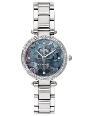 Coach Park Mother of Pearl Blue Dial Silver Steel Strap Watch for Women - 14503224 Buy Now By Coach