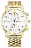 Tommy Hilfiger Kane White Dial Gold Mesh Bracelet Watch for Men - 1710403 Buy Now By Tommy Hilfiger