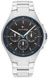 Tommy Hilfiger Justin Chronograph Gray Dial Silver Steel Strap Watch For Men - 1792054