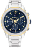 Tommy Hilfiger Lars Chronograph Blue Dial Silver Steel Strap Watch For Men - 1792059 Buy Now By Tommy Hilfiger