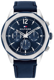 Tommy Hilfiger Lars Chronograph Blue Dial Blue Leather Strap Watch For Men - 1792063 Buy Now By Tommy Hilfiger