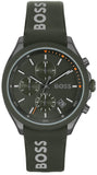 Hugo Boss Velocity Chronograph Green Dial Green Rubber Strap Watch For Men - 1514060 Buy Now By Hugo Boss