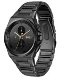 Hugo Boss Steer Analog Black Dial Black Steel Strap Watch For Men - 1514068 Buy Now By Hugo Boss