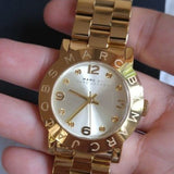 Marc Jacobs Amy White Dial Gold Steel Strap Watch for Women - MBM3182 Buy Now By Marc Jacobs