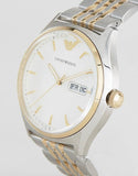 Emporio Armani Cream Dial Two Tone Steel Strap Watch For Men - AR11034 Buy Now By Emporio Armani