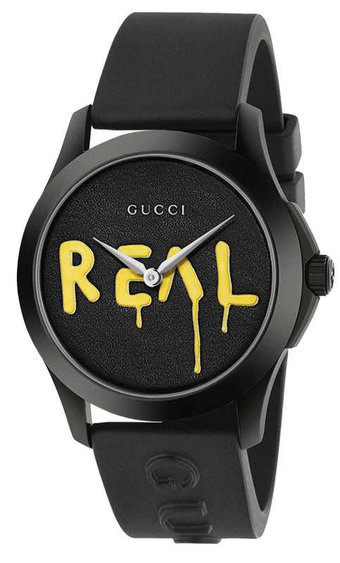 Gucci G Timeless Ghost Black Dial Black Rubber Strap Unisex Watch - YA1264017 Buy Now By Gucci
