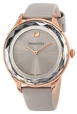 Swarovski Octea Nova Grey Dial Grey Leather Strap Watch for Women - 5295326 Buy Now By Swarovski