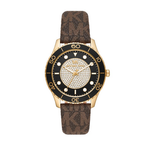 Michael Kors Runway Quartz Black Dial Brown Leather Strap Watch For Women - MK6979 Buy Now By Michael Kors