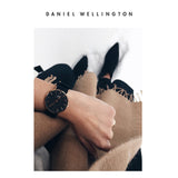 Daniel Wellington Petite Sheffield Black Dial Black Leather Strap Watch For Women - DW00100168 Buy Now By Daniel Wellington