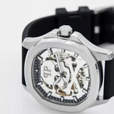 Philipp Plein High-Conic Automatic Silver Dial Black Silicone Strap Watch For Men- PWRAA0123 Authentic Buy Shop Now