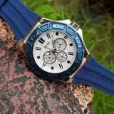 Guess Force White Dial Blue Rubber Strap Watch For Men - W0674G4 Buy Now By Guess