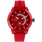 Tommy Hilfiger Denim Quartz Red Dial Red Rubber Strap Watch for Men - 1791480 Buy Now By Tommy Hilfiger