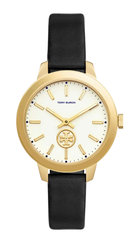 Tory Burch Collins White Dial Black Leather Strap Watch for Women - TBW1205 Buy Now By Tory Burch