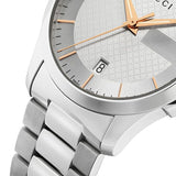 Gucci G Timeless Silver Dial Silver Steel Strap Unisex Watch - YA126442 Buy Now By Gucci