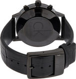 Calvin Klein Post Minimal Chronograph Black Dial Black Leather Strap Watch for Men - K7627401 Buy Now By Calvin Klein