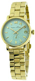 Marc Jacobs Baker Mint Green Dial Gold Steel Strap Watch for Women - MBM3284 Buy Now By Marc Jacobs