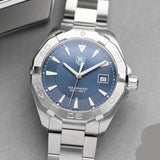 Tag Heuer Aquaracer Quartz Blue Dial Silver Steel Strap Watch for Men - WAY1112.BA0928 Buy Now By Tag Heuer
