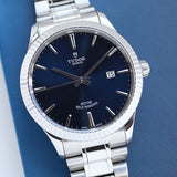 Tudor Style Automatic Blue Dial Silver Steel Strap Watch for Men - M12710-0013 Buy Now By Tudor