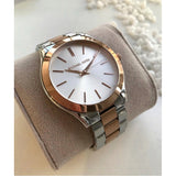 Michael Kors Runway White Dial Two Tone Stainless Steel Strp Watch for Women - MK3204A Buy Now By Michael Kors