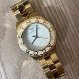 Marc Jacobs Amy White Dial Gold Steel Strap Watch for Women - MBM3051 Buy Now By Marc Jacobs