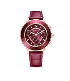 Swarovski Octea Lux Chrono Red Dial Red Leather Strap Watch for Women - 5547642 Buy Now By Swarovski