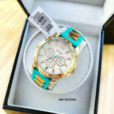 Guess Intrepid 2 Silver Dial Two Tone Rubber Strap Watch For Women - W0325L4 Buy Now By Guess