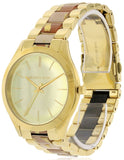 Michael Kors Slim Runway Gold Dial Two Tone Steel Strap Watch for Women - MK4300 Buy Now By Michael Kors