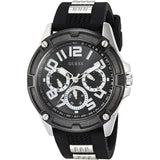 Guess Delta Black Dial Black Silicone Strap Watch for Men - GW0051G1 Buy Now By Guess