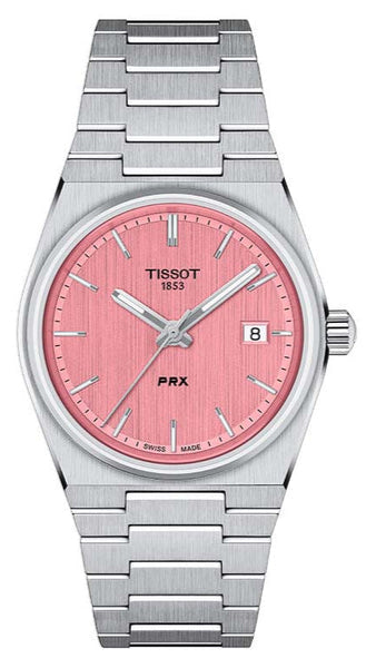 Tissot PRX Quartz Pink Dial Silver Steel Strap Watch for Women - T137.210.11.331.00 Buy Now By Tissot