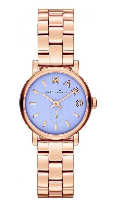 Marc Jacobs Mini Baker Blue Dial Rose Gold Steel Strap Watch for Women - MBM3285 Buy Now By Marc Jacobs