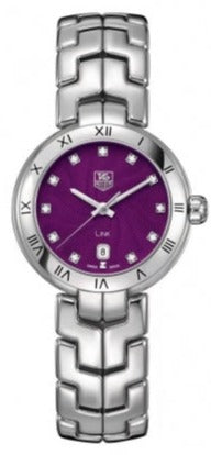 Tag Heuer Link Diamonds Purple Dial Silver Steel Strap Watch for Women - WAT1418.BA0954 Buy Now By Tag Heuer