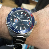 Tag Heuer Aquaracer Henrik Lundqvist Special Edition Blue Dial Silver Steel Strap Watch for Men - WAY101J.BA0746 Buy Now By Tag Heuer