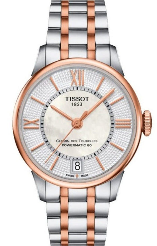 Tissot Chemin Des Tourelles Powermatic 80 Lady Silver Dial Two Tone Steel Strap Watch For Women - T099.207.22.118.02 Buy Now By Tissot