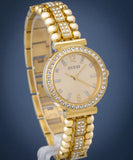 Guess Gala Diamonds Gold Dial Gold Steel Strap Watch for Women - GW0401L2 Buy Now By Guess