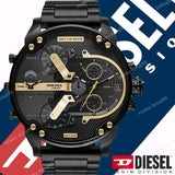 Diesel Mr. Daddy 2.0 Chronograph Black Dial Black Steel Strap Watch For Men - DZ7435 Buy Now By Diesel