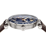 Versace Greca Sport Analog Blue Dial Brown Leather Strap Watch For Men - VEZ300121 Buy Now By Versace