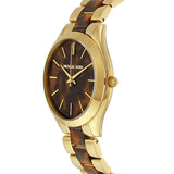 Michael Kors Slim Runway Tortoise Shell Dial Two Tone Steel Strap Watch for Women - MK4284 Buy Now By Michael Kors