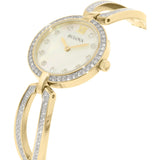 Bulova Crystal Collection Mother of Pearl Dial Gold Steel Strap Watch for Women - 98L225 Buy Now By Bulova