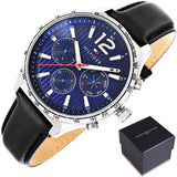 Tommy Hilfiger Gavin Blue Dial Blue Leather Strap Watch for Men - 1791468 Buy Now By Tommy Hilfiger