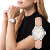 Michael Kors Camille Three-Hand Crystals White Dial Pink Leather Strap Watch for Women - MK2963 Buy Now By Michael Kors