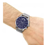 Tommy Hilfiger Kane Blue Dial Silver Steel Strap Watch for Men - 1710401 Buy Now By Tommy Hilfiger