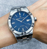 Maurice Lacroix Aikon Venturer Blue Dial Silver Steel Strap Watch for Men - AI6058-SS002-430-1 Buy Now By Maurice Lacroix