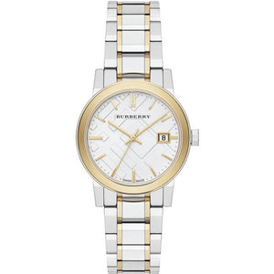 Burberry The City White Dial Two Tone Steel Strap Watch for Women - BU9115 Buy Now By Burberry