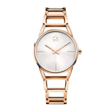 Calvin Klein Stately White Dial Rose Gold Steel Strap Watch for Women - K3G23626 Buy Now By Calvin Klein