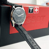 Tissot T One Automatic Black Dial Black Leather Strap Watch For Men - T038.430.16.057.00 Buy Now By Tissot