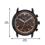 Fossil Goodwin Chronograph Brown Dial Brown Leather Strap Watch for Men - FS5529 Buy Now By Fossil