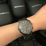 Emporio Armani Classic Chronograph Grey Dial Grey Steel Strap Watch For Men - AR2454 Buy Now By Emporio Armani