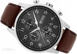 Hugo Boss Navigator Grey Dial Brown Leather Strap Watch for Men - 1513494 Buy Now By Hugo Boss
